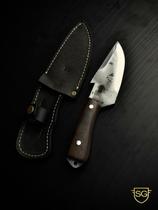 Faca SG Skinner Inox 5” Compacta, Afiada e com Acabamento Bruto Artesanal (Brut Forge)