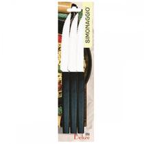Faca Simonaggio Mesa Belize 3 Pecas Preta 101.103.0301.002 Faca Simonaggio Mesa Belize 3 Pecas Preta 101.103.0301.002