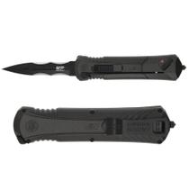 Faca Smith & Wesson MPOTF10 cinza/preta serrilhada com caixa Faca Smith & Wesson MPOTF10 cinza/preta serrilhada com caixa
