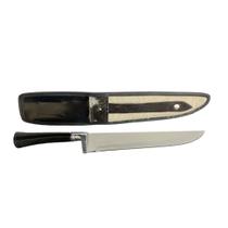 Faca Solteira 10" em Aço Inox com Cabo Ponta de Chifre Preto