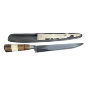 Faca Solteira 9" em Aço Inox com Cabo de Osso e Madeira Imbuia