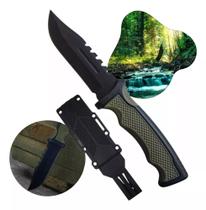 Faca Super Afiada Caça Pesca Com Bainha E Clip De Segurança Multiuso VERDE XV3437 Faca Super Afiada Caça Pesca Com Bainha E Clip De Segurança Multiuso VERDE XV3437