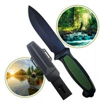 Faca Super Afiada Quebra Vidro Lamina Serrilhada e Lisa Cabo Emborrado Com Bainha XV3401