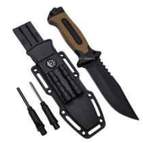 Faca Tática Aço Inox, Cabo Ergonômico e Kit Completo para Camping e Trilhas SLKA234