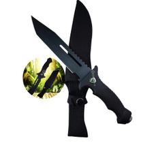 Faca Tática Acompanhada de Bussola, Limpa Peixe e Bainha de Nylon para Segurança 708A