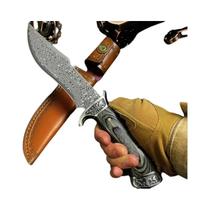 Faca Tática De Caça Com Lâmina VG10 Em Aço Damasco, Cabo De Ébano, EDC, Autodefesa, Camping,