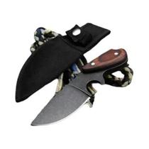 Faca Tática De Caça Japonesa Em Aço D2 Com Cabo De Sândalo E Bainha Para Uso Externo