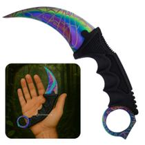 Faca Tática Karambit Aço Inox 9cm com Capinha e Empunhadura ABS SLKD87