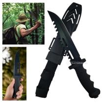 Faca Tática Lâmina Serrilhado Punhal Com Faca De Arremesso Bainha Rígida XV3434