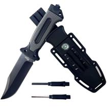 Faca Tática Militar Multiuso de Sobrevivência com Bainha Bussola Uso em Acampamento e Pesca Faca Tática Militar Multiuso de Sobrevivência com Bainha Bussola Uso em Acampamento e Pesca