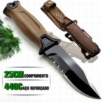 Faca Tática Pescador Aço Inox 25cm Lâmina Afiada Com Bainha Faca Tática Pescador Aço Inox 25cm Lâmina Afiada Com Bainha