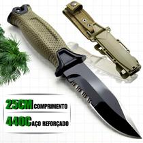 Faca Tática Pescador Aço Inox 25cm Lâmina Afiada Com Bainha Faca Tática Pescador Aço Inox 25cm Lâmina Afiada Com Bainha