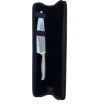 Faca toda inox Chef 8" - Estojo Case material sintético Presente Faca toda inox Chef 8" - Estojo Case material sintético Presente