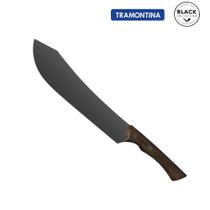 Faca Tramontina Carne Churrasco Black Inox 10'' Cabo Madeira