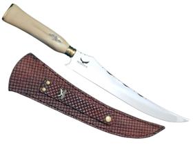 Faca Turca 12 Pol Aço Inox 420c Cabo Em Osso Bovino E Bainha Faca Turca 12 Pol Aço Inox 420c Cabo Em Osso Bovino E Bainha