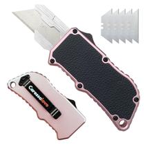 Faca utilitária Caressolove Aviation Aluminium com 5 lâminas rosa