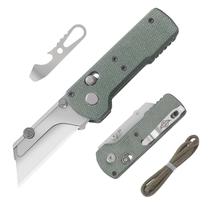 Faca utilitária dobrável OKNIFE Oracle U1 Green Micarta