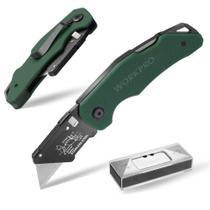 Faca utilitária dobrável WORKPRO G10 Handle com aço inoxidável