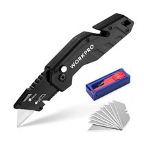 Faca utilitária dobrável WORKPRO Quick-Change Blade com 10 lâminas