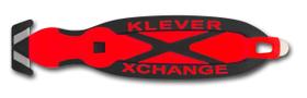 Faca utilitária Klever X-Change 16,5 cm Preto Vermelho