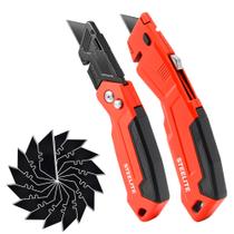 Faca Utilitária Steelite SK5 Retrátil Kit com 2 Unidades e Lâminas