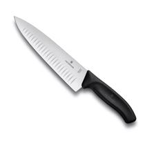 Faca Victorinox Chef Swiss Classic, Lâmina com Sulcos Extremamente Afiada, 20 cm, Preta, 6.8083.20G