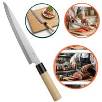 Faca Yanagui Sashimi 8 Peixes Sushi Sashimi Legumes Filetar Culinário Japonesa Oriental 34 cm Faca Yanagui Sashimi 8 Peixes Sushi Sashimi Legumes Filetar Culinário Japonesa Oriental 34 cm