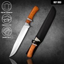 Facão De 38cm para Caça / Churrasco Modelo Luxo Fulltang Inox Facão De 38cm para Caça / Churrasco Modelo Luxo Fulltang Inox
