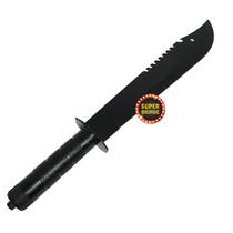 Facão Esportivo 48cm Aço Inox Resistente Preto Corta Coco Camping Pesca Espetacular - TOP FACAO