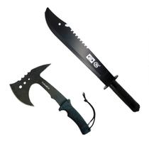 Facão Esportivo + Machado Com Bainha Para Pesca e Tilha