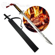 Facão Katana Inox 70cm Full Tang com Bainha Camping e Trilha SLKK11 - PDE