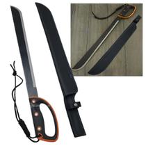 Facão Lâmina de Aço Inoxidável de 55cm com Cabo Revestido e Cordão de Segurança SLKK66 - PDE