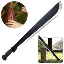 Facão Machete 45cm com Bainha e Cabo Emborrachado Aço Preto/Prateado SKLK03 Facão Machete 45cm com Bainha e Cabo Emborrachado Aço Preto/Prateado SKLK03