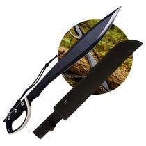 Facão Machete 61cm com Lâmina 44cm Aço Inox e Bainha de Nylon Cabo Emborrachado SLKK52 Facão Machete 61cm com Lâmina 44cm Aço Inox e Bainha de Nylon Cabo Emborrachado SLKK52