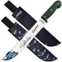 Facão Tramontina INOX 12 Polegadas para Camping Lâmina de Aço Inoxidável Cabo de Polipropileno Verde + Bainha Preta Facão Tramontina INOX 12 Polegadas para Camping Lâmina de Aço Inoxidável Cabo de Polipropileno Verde + Bainha Preta