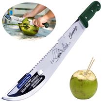 Facão Tramontina INOX 12 Polegadas para Camping Lâmina de Aço Inoxidável Cabo de Polipropileno Verde Facão Tramontina INOX 12 Polegadas para Camping Lâmina de Aço Inoxidável Cabo de Polipropileno Verde