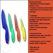 Facas Colorfull Inox 4 peças Coloridas