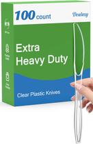 Facas de plástico descartáveis Dealusy Extra Heavy Duty x100