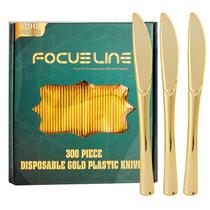 Facas de plástico descartáveis FOCUSLINE Gold, pacote 300 Facas de plástico descartáveis FOCUSLINE Gold, pacote 300