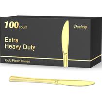 Facas descartáveis Dealusy Heavy Duty Gold 100 unidades Facas descartáveis Dealusy Heavy Duty Gold 100 unidades