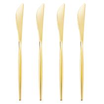Facas descartáveis I00000 Gold Plastic 90 unidades para festas