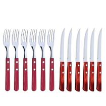 Facas e Garfos Para Churrasco Conjunto Com 12 Peças - Wincy