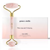 Face Roller Grace & Stella Rose Quartz para drenagem linfática Face Roller Grace & Stella Rose Quartz para drenagem linfática