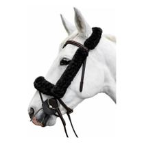 Faceira P/ Cavalo Lã Natural Hipismo Cavalgada Equitação Vtr