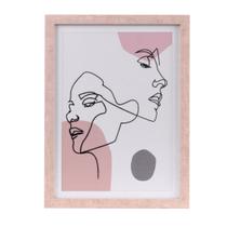 Faces em linhas ii - quadro decorativo moderno