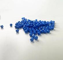 Facetado Cristal Acrílico /Azul Royal 10mm- Aprox100 peças- 50g