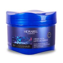 Facial Leite de Arroz 250g Hidrabell Hidratante Facial e Pré Maquiagem Efeito Primer