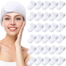 Facial Spa Headband Hoteam, pacote com 30 poliéster, ajustável, branca Facial Spa Headband Hoteam, pacote com 30 poliéster, ajustável, branca