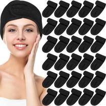 Facial Spa Headband Hoteam, pacote de 30 para mulheres (preta) Facial Spa Headband Hoteam, pacote de 30 para mulheres (preta)