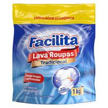 Facilita Lava Roupas em Pó - 1kg - AudaxCo Limpeza Profunda.